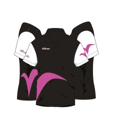 Black/fuchsia microfibre...