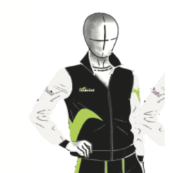 Black/green microfibre...