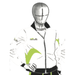 White/green microfibre...