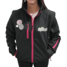 Black/fuchsia Softshell