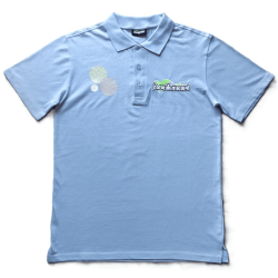 Light blue cotton polo shirt