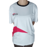 White/fuchsia microfibre T-shirt