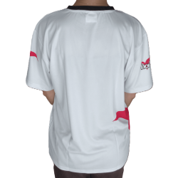 White/fuchsia microfibre T-shirt