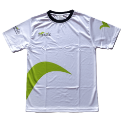 White/green microfibre T-shirt