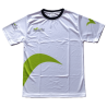 T-Shirt blanc/vert en microfibre