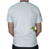 T-Shirt blanc/vert en microfibre