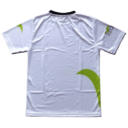 T-Shirt blanc/vert en microfibre