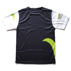 Black/green microfibre T-shirt