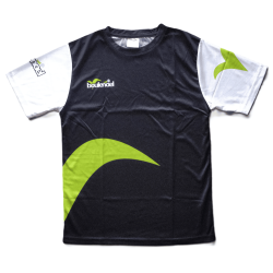Black/green microfibre T-shirt
