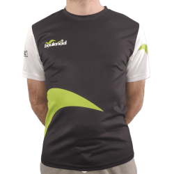 Black/green microfibre T-shirt