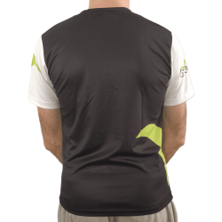 Black/green microfibre T-shirt