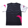 Black/fuchsia microfibre T-shirt