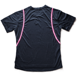 Black/Fuchsia microfibre T-shirt (CHILDREN)