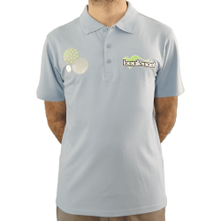 Light blue cotton polo shirt