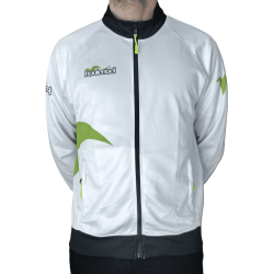 White/green microfibre tracksuit top