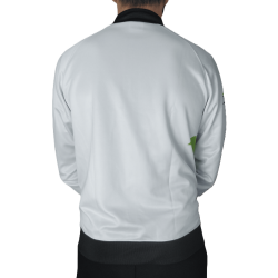 White/green microfibre tracksuit top