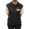 Black/White cotton polo shirt