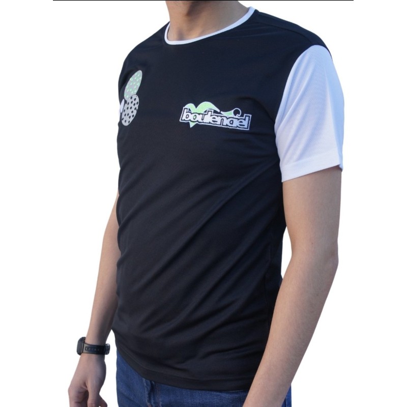 Black/White microfibre T-shirt