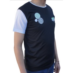 Black/White microfibre T-shirt