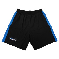Black/blue microfibre shorts