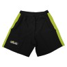 Black/green microfibre shorts