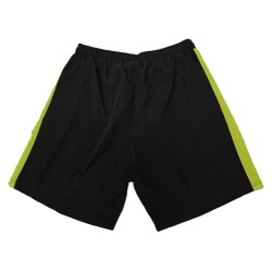 Black/green microfibre shorts