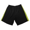 Black/green microfibre shorts