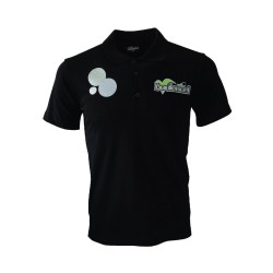 Black cotton polo shirt