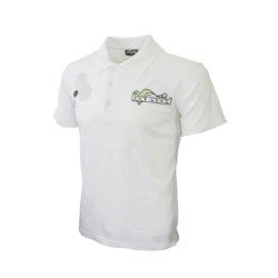 White cotton polo shirt